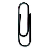 Paper Clips, 2", Jumbo, Vinyl, 40/PK, Black