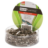 Pencil Clips, For All Standard Size Pencils, 100 per Set, Silver