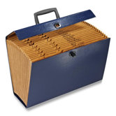 Express File,w/Handle, 19-Pockets, Pre-printed A-Z Indexes