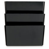 Wall File, Recycled, 3 Pockets, Black