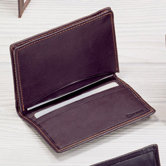 Cowhide Nappa Leather Two Fold Business Card Case II