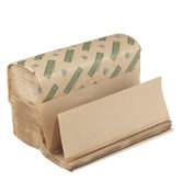 Green Folded Towel in Natural Brown