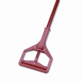 Janitor Style Screw Clamp Mop Handle, Fiberglass, 64, Safety Orange