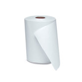 Nonperforated Paper Towel Roll in White