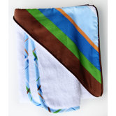 Boutique Diagonal Stripe Hooded Towel Set