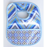 Ikat Chevron Coated Bib