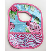 Boutique Rose Dot Coated Bib