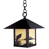 Timber Ridge Outdoor Hanging Lantern with Filigree