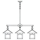 Evergreen 4 Light Chandelier with Filigree