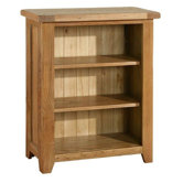 Bordeaux Mini Bookcase in Medium Oak Stain and Satin Lacquer