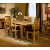 Parnell Extending Solid OIak 4 Chair Dining Room Set