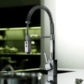 Domino "Professional" One Handle Single Hole Bar Faucet with Two-Spray Hand Shower