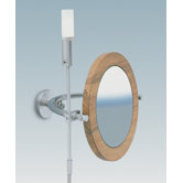 WS1 Wall-mount Magnifying (5X) Makeup Mirror with Halogen Light, 15.9" Extension