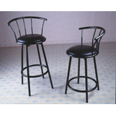 Swivel Barstool in Black