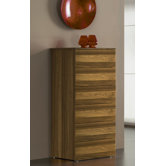 Highboard "Saint Germain" in Nussbaum hochglanz mit 6 Schubladen