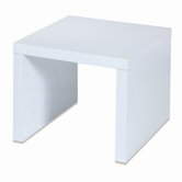 Lamp Table in White High Gloss