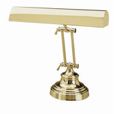 12"  Round Base Desk Lamp in Polished Brass