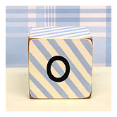 "o" Letter Block in Blue