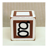 "g" Letter Block in Chocolate