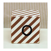 "o" Letter Block in Chocolate