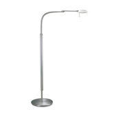 Suite Satin Opal Glass Floor Lamp in Satin Nickel