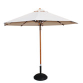 2.5m Wooden Parasol in Khaki