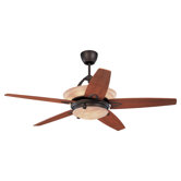 60" Arch 5 Blade Ceiling Fan with Remote