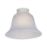 White Faux Alabaster Large Bell Accessory Glass Shade