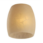 Tea Stained Mission Cylinder Shaped Replacement Glass Shade