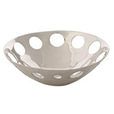 Handmade Decorative Circles Centerpiece in Bright Silver