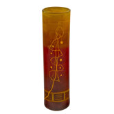 Handmade Large Cylindrical Vase in Red