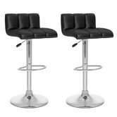 CorLiving Low Back Adjustable Barstool (Set of 2)