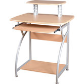 Kentwood Computer Desk in Natural and Silver