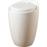Wizard Storage Stool in White / White