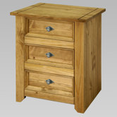 Mendoza 3 Drawer Bedside Table