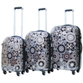 Carnival Expandable Hardsided 3 Piece Spinner Luggage Set