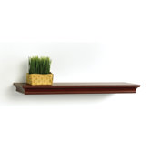 Narrow Kingston Bracketless Shelf in Mahogany