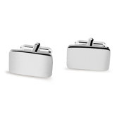 2cm x 1,3cm Manschettenkn&ouml;pfe eckig aus Silber (2er Pack)