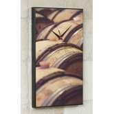 Oak Wine Barrels Wall Clock