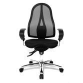 Sitness Swivel Chair with Mesh Cover in Black
