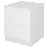 Visualise Alpine 2 Drawer Bedside Table