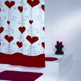 Duschvorhang "Valentine" in Rot