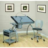 Futura Glass Drafting Table