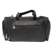 20" Leather Multi-Compartment Carry-On Duffel