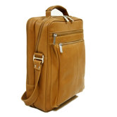 Fashion Avenue Laptop Shoulder Bag in Saddle