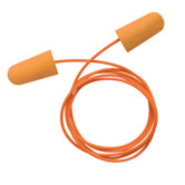 Use Tapered Orange Polyurethane And Foam Corded Earplugs (100 Pair Per Box)