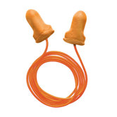 Use T-Shaped Orange Polyurethane And Foam Corded Earplugs (100 Pair Per Box)