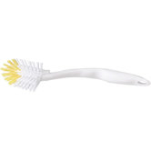 Dish and Sink Cleaning Brush, Nylon Bristles, White/Yellow