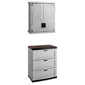 Garage Storage Base & Wall Cabinet Set
