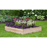 Wood Raised Square Garden Bed Planter
